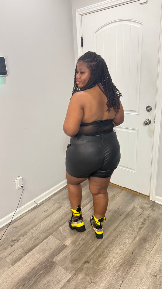 Pretty in Black Mini Shorts