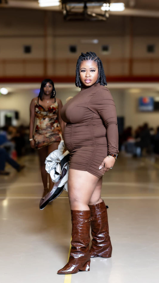 Brown Mini Dress