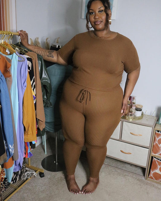 Brown Two Piece Set