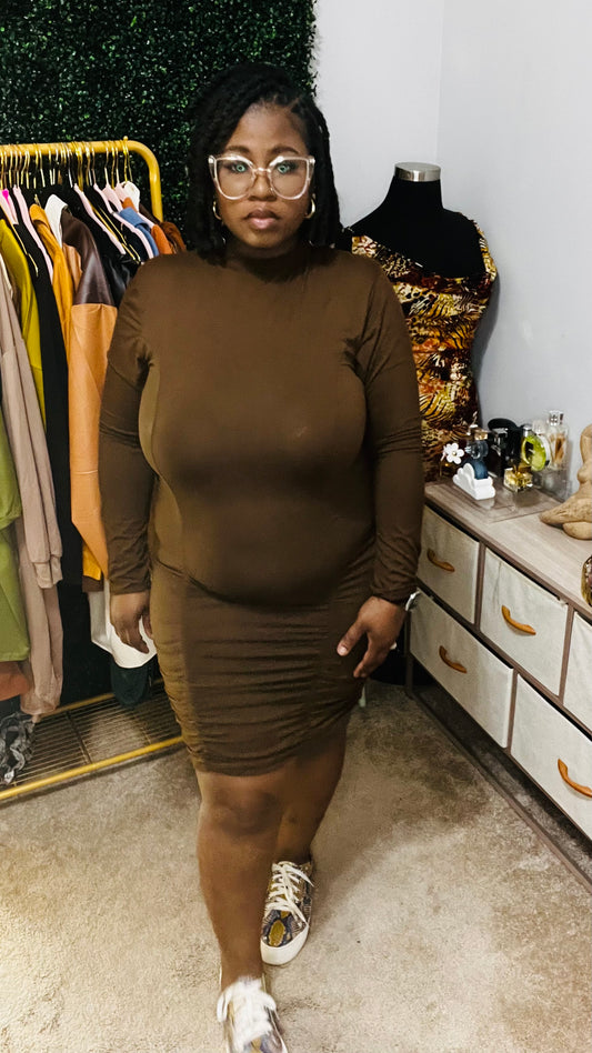 Long Sleeve Brownie Dress